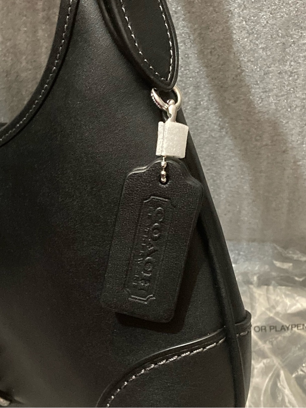 NEW $295 Coach Hamptons Black Leather Hobo Bag - Limited Edition - Picture 5 of 15